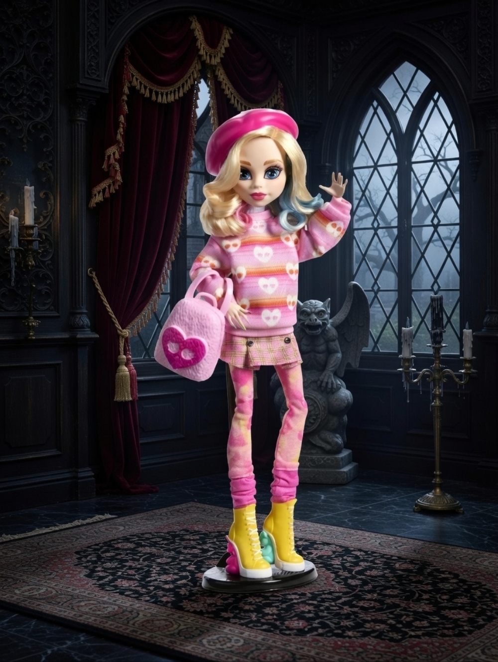 🪂♡Monster High Wednesday Collectible Doll, Enid Sinclair